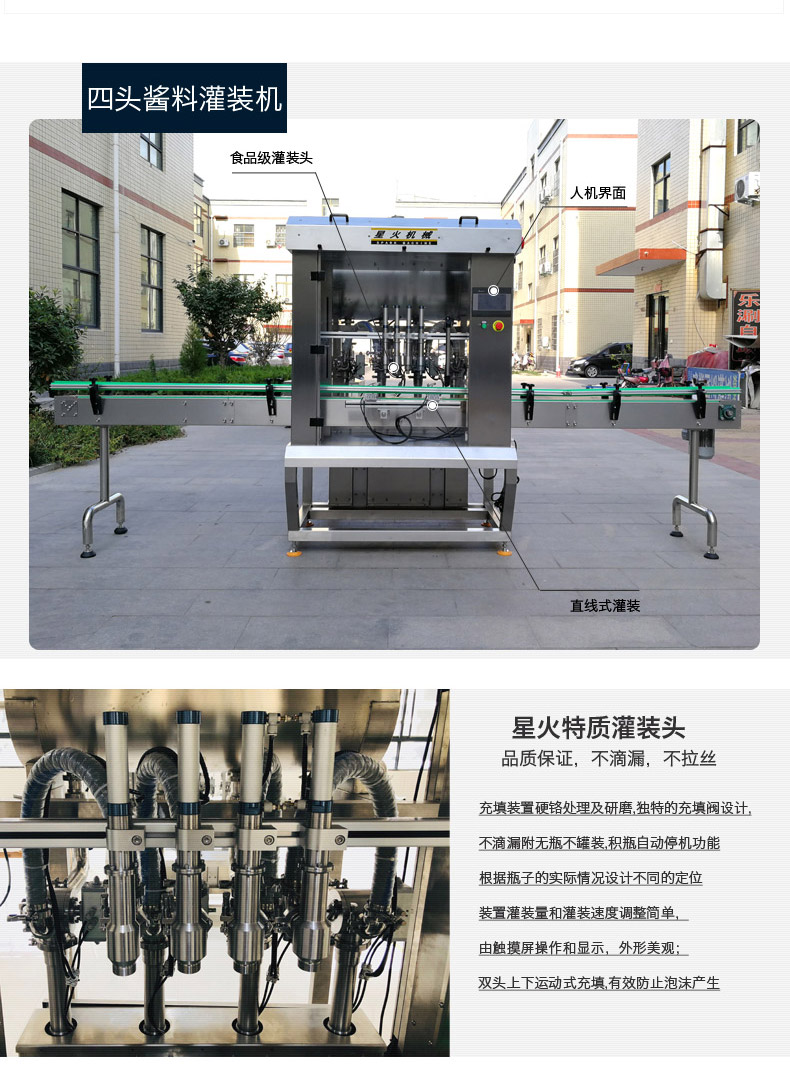 四头酱料灌装旋盖生产线-辣椒酱灌装生产线(图2)