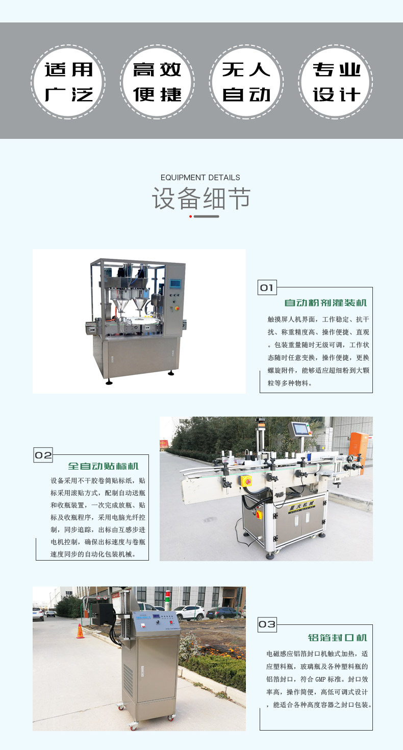 全自动瓶装粉剂自动灌装生产线(图3)